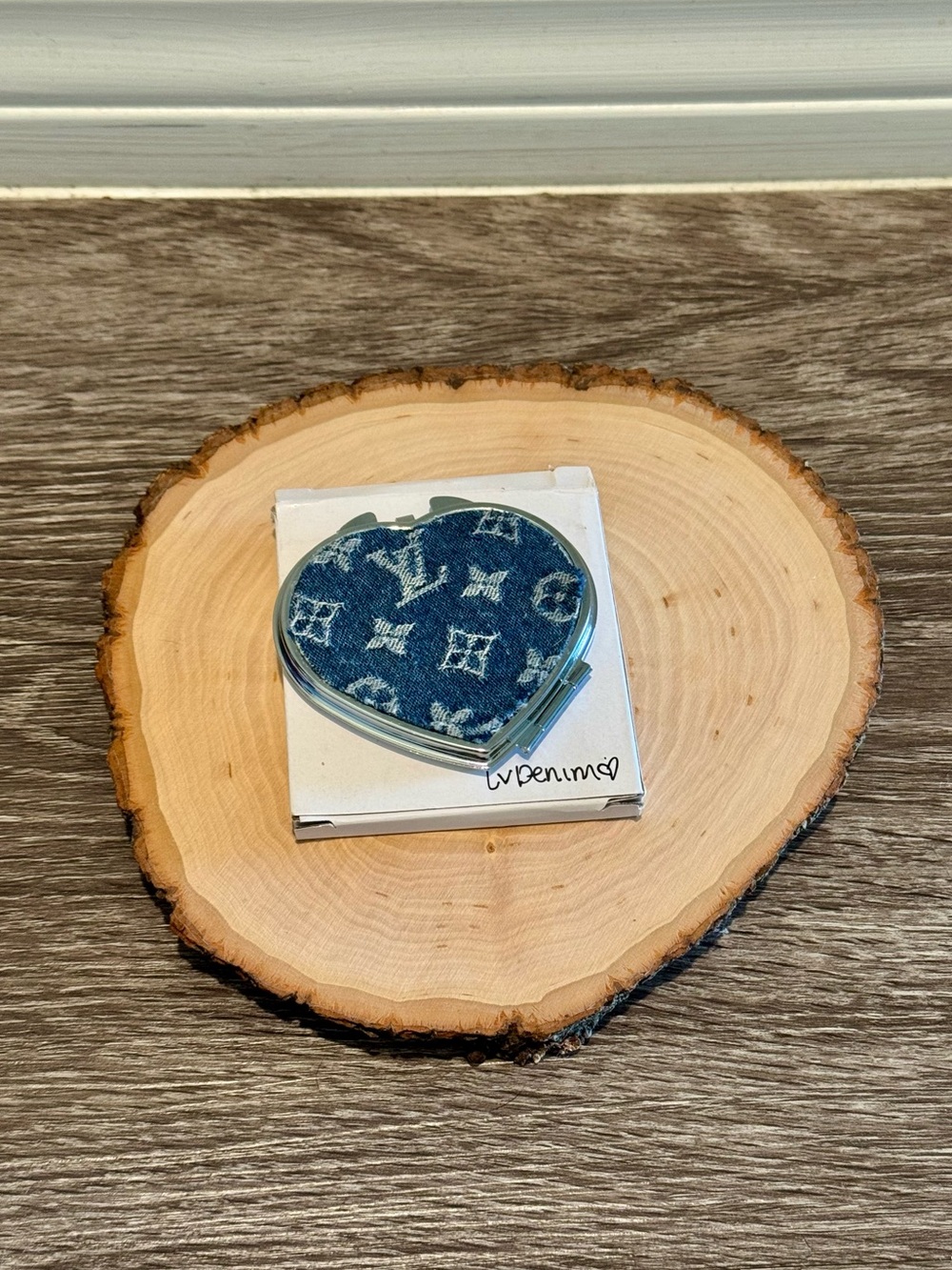 LV Upcycled Denim Mirror NIB w/COA
